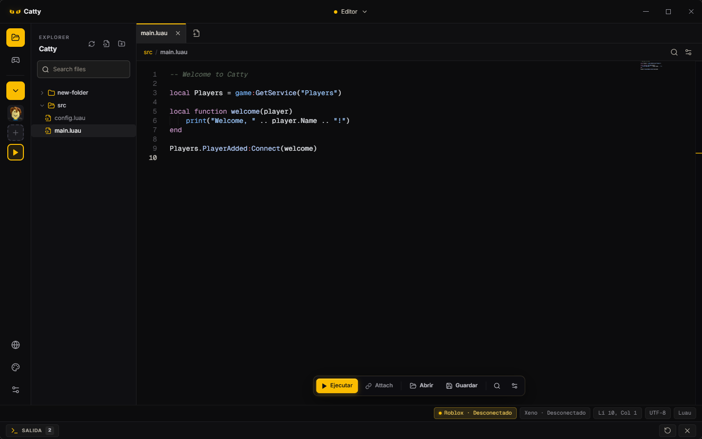 Catty IDE preview